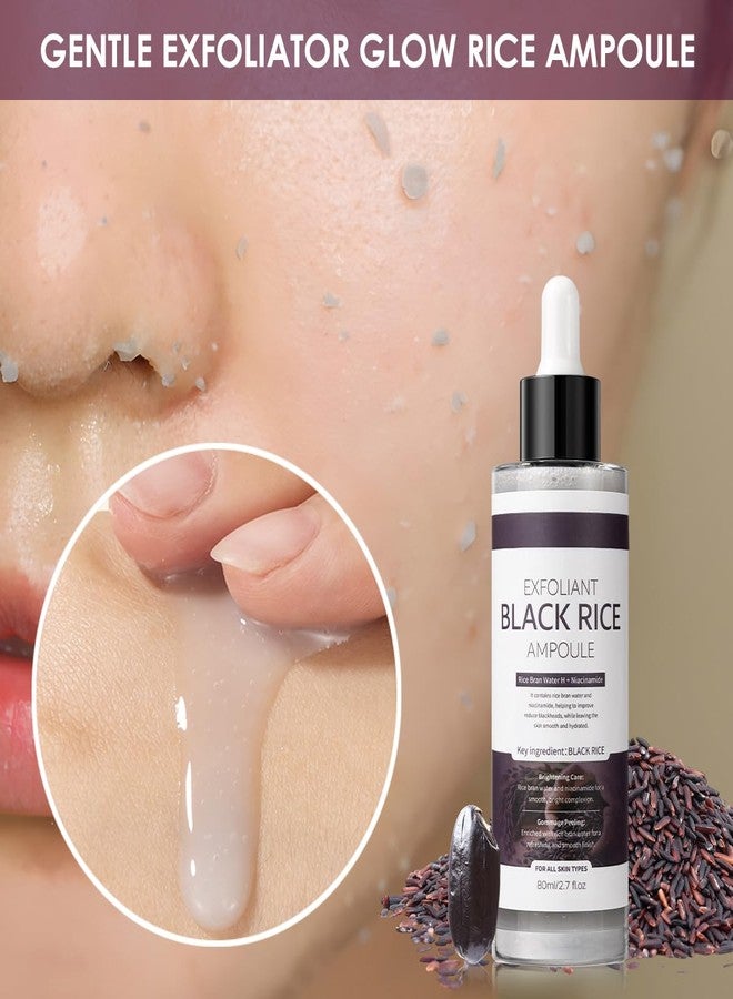 Veakoo Peel Shot Glow Black Rice Exfoliant Peeling Ampoule, Soft Exfoliating Brightening Serum, Face and Body Scrub, Facial Exfoliator, Deep Hydration, 80ml - Image 2